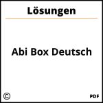 Abi Box Deutsch  Lösungen