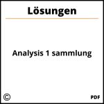 Analysis 1 Aufgabensammlung Mit Lösungen