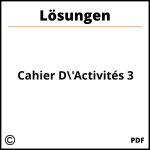 Cahier D'Activités 3 Lösungen Pdf