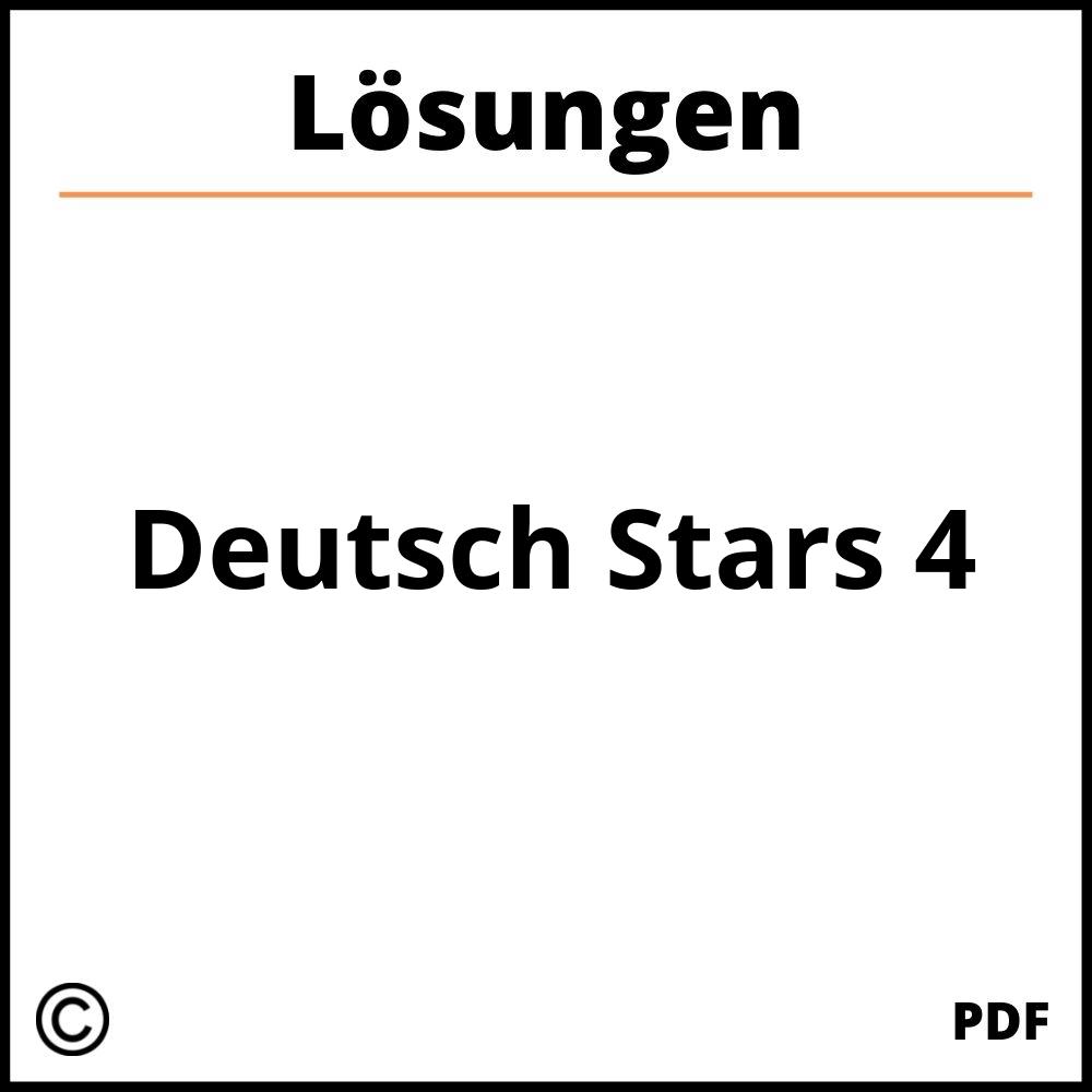 Deutsch Stars 4 Lösungen Pdf