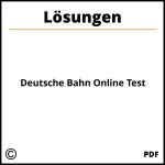 Deutsche Bahn Online Test Lösungen