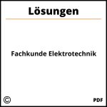 Fachkunde Elektrotechnik  Lösungen Pdf