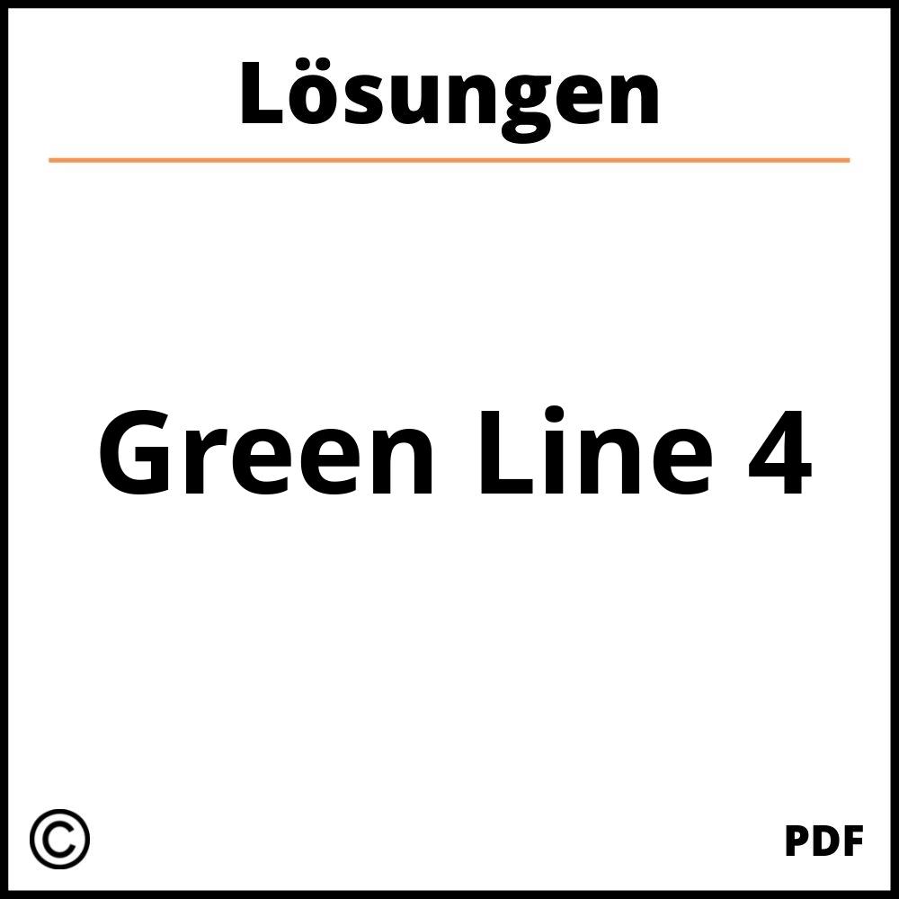 Green Line 4 Lösungen Pdf