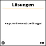 Haupt Und Nebensätze Übungen Mit Lösungen Pdf