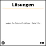 Landesweiter Mathematikwettbewerb Klasse 4 Nrw Lösungen