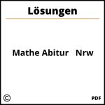 Mathe Abitur  Lösungen Nrw