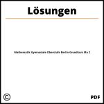 Mathematik Gymnasiale Oberstufe Berlin Grundkurs Ma 2 Lösungen Pdf
