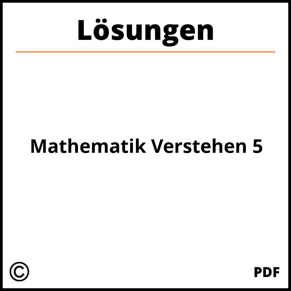 Mathematik Verstehen 5 Lösungen Pdf