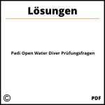 Padi Open Water Diver Prüfungsfragen Lösungen