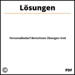 Personalbedarf Berechnen Übungen Und Lösungen