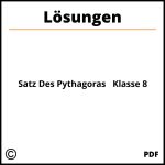 Satz Des Pythagoras  Lösungen Klasse 8