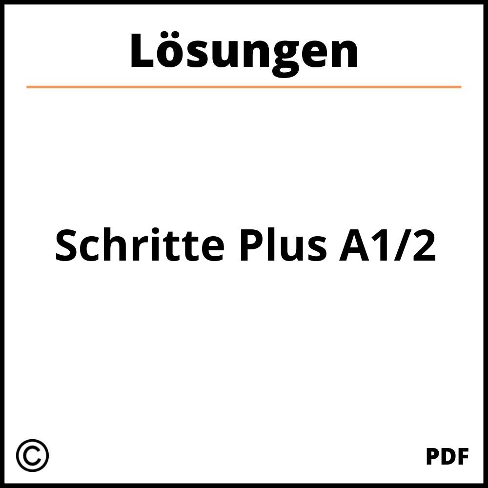 Schritte Plus A1/2 Lösungen