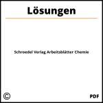 Schroedel Verlag Arbeitsblätter Chemie Lösungen