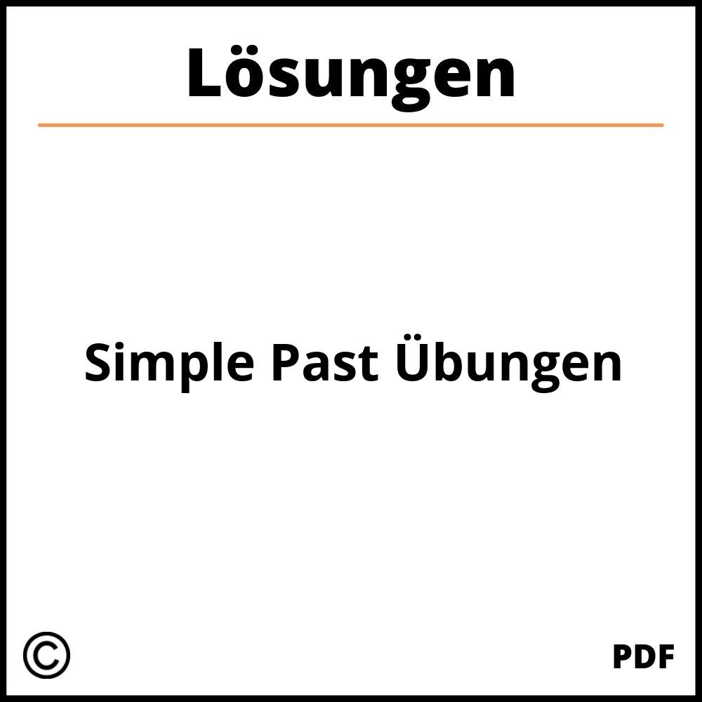 Simple Past Übungen Mit Lösungen Pdf