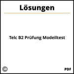 Telc B2 Prüfung Modelltest Pdf  Mit Lösungen