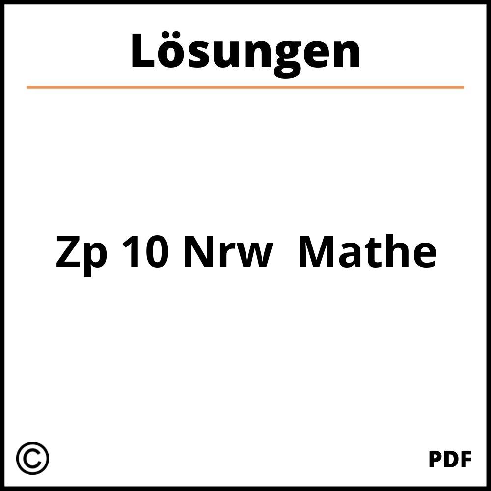 Zp 10 Nrw Aufgaben Mathe